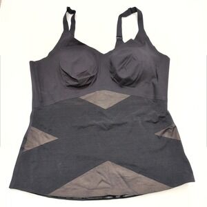 HONEYLOVE Black Shapewear Tank Top Bodysuit Support Cami Compression Size 2X